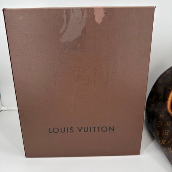 Louis Vuitton Monogram Speedy 30 Boston Bag Hand Brown M41526 Made in USA 2006 - Picture 15 of 16